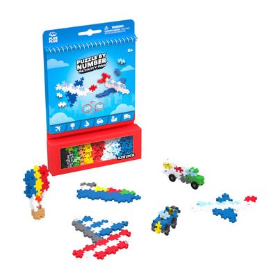 Plus-Plus Puzzle by Numbers - 125pc - Activity Pad - Transportation