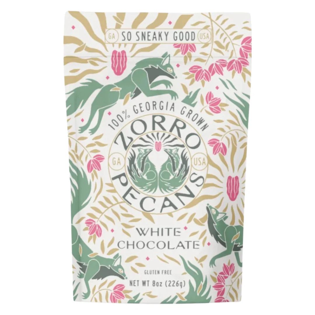 Zorro Pecans - White Chocolate 8oz