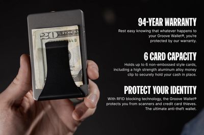 Groove Life  Money Clip Wallet - Midnight Black