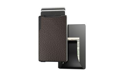 Groove Life Leather - Gun Metal and Brown Leather Wallet