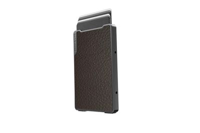 Groove Life Leather - Gun Metal and Brown Leather Wallet