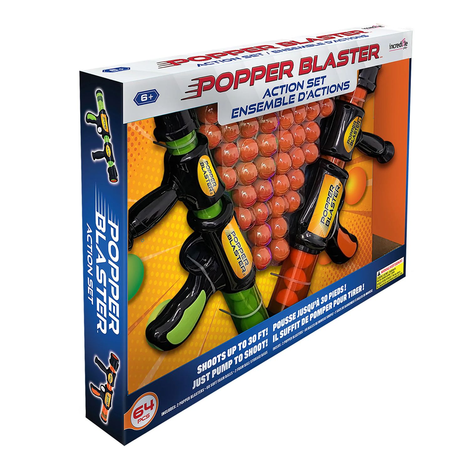 Popper Blasters Set - 2 Guns w/60 Balls