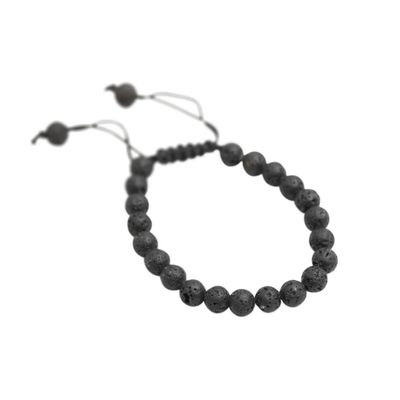Adjustable Lava Bead Bracelet