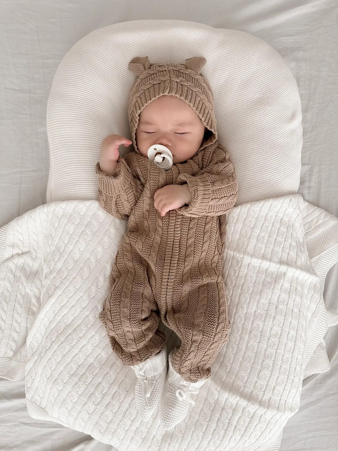 Baby Bear Jumpsuit - Acorn 12-18m