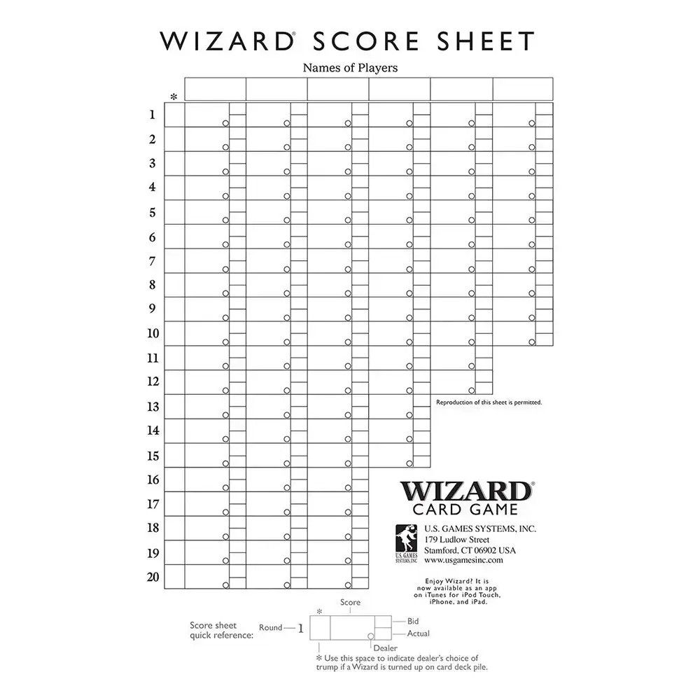 Wizard Oversized Scorepads