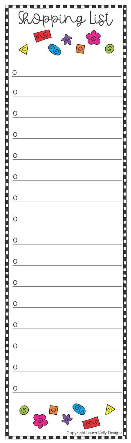 "Shopping List" Memo pad 52 sheets