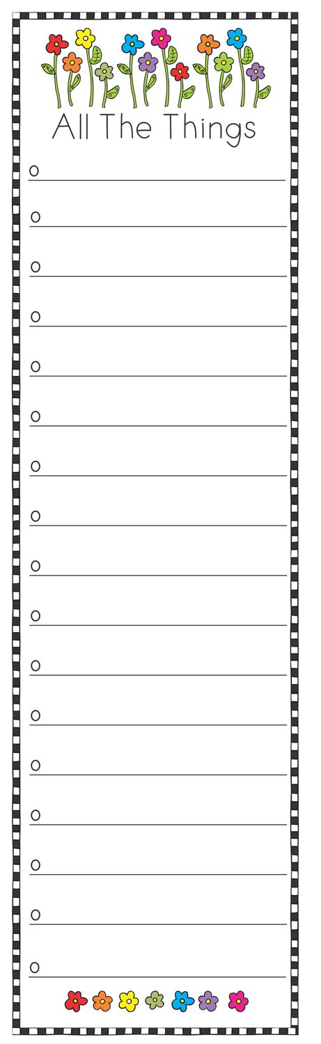 "All the things" Memo pad 52 sheets