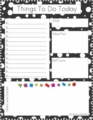 "Things to do today "Memo Pad - 52 sheets