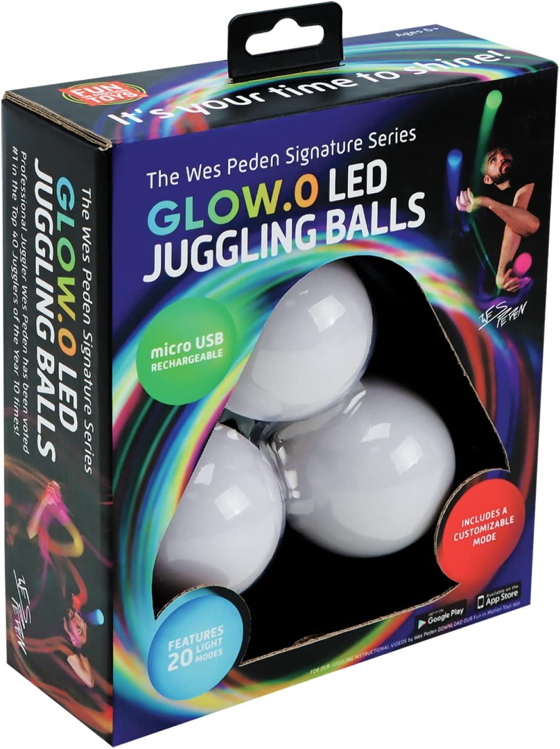 Wes Peden GLOW.0 LED Juggling Balls