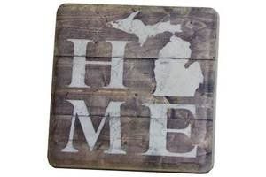 Rustic MI Home Coaster