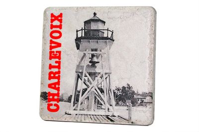 Historic Charlevoix Lighthouse Coaster