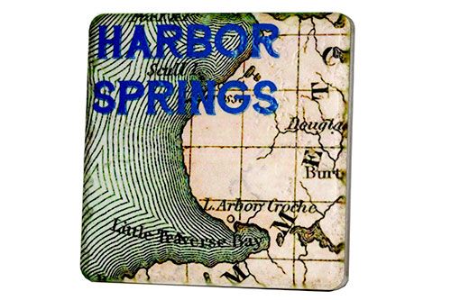 Harbor Springs Map Coaster