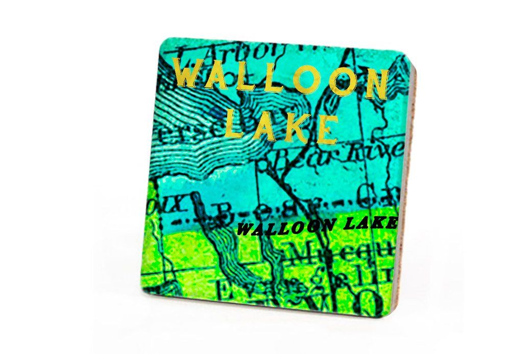 Walloon Lake Map Coaster