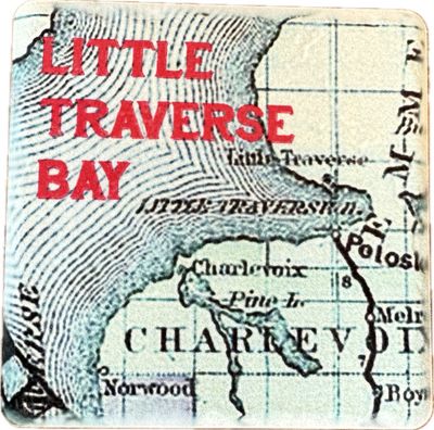 Little Traverse Bay Map Coaster
