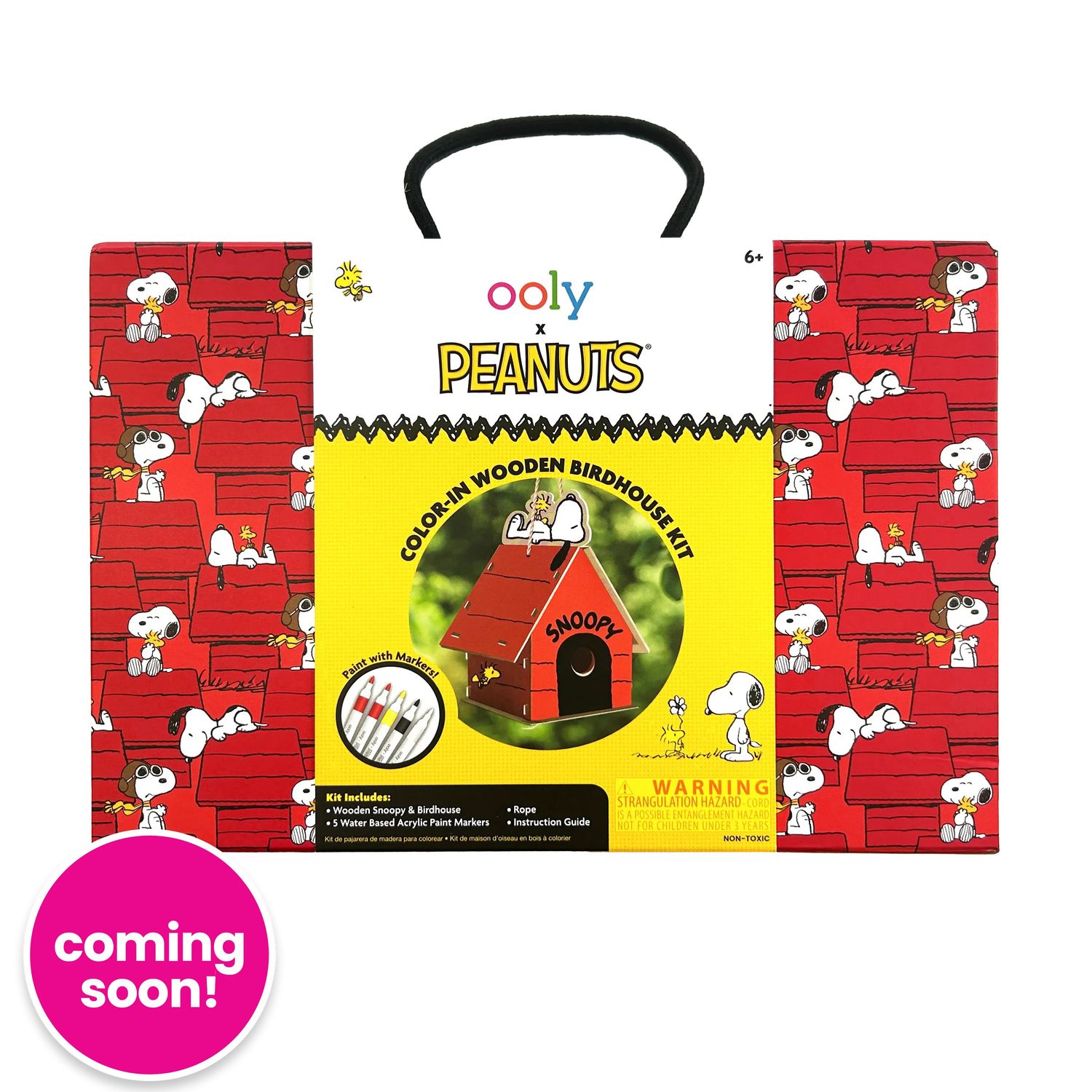 OOLY x Peanuts Color-in' Wooden Birdhouse Kit