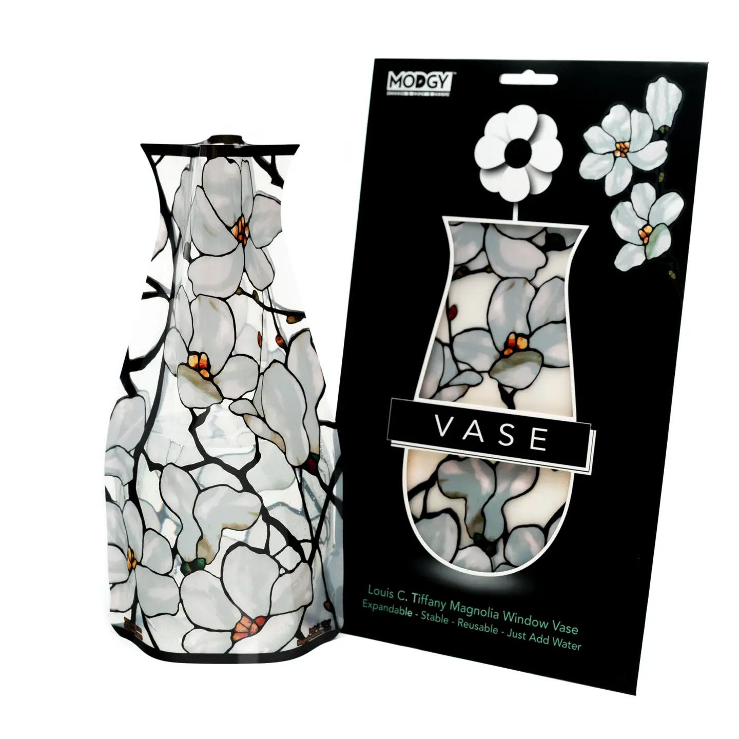 Modgy Expandable Vase - Louis C. Tiffany Magnolia Window
