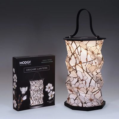 Modgy Louis C. Tiffany Magnolia Window Origami Lantern
