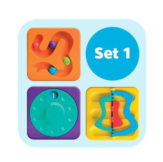 PlayTab Modular Activity Board - Sensory Set 1 (Flipper/Number Dial/Maze)