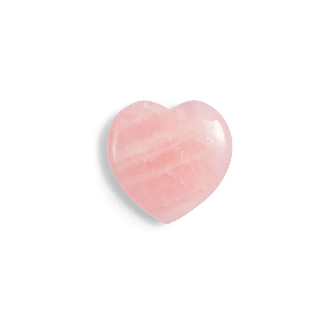 Rose Quartz Flat Heart Shaped Stone 2.5"X2.5"