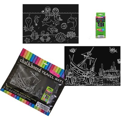 Imagination Starters Travel Mat Coloring Set - Aquarium/Sea Life