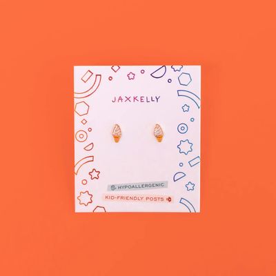 Ice Cream Enamel Flat Back Kids Earrings