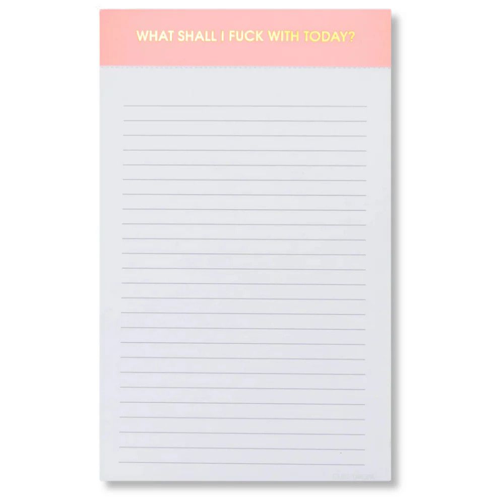 WHAT SHALL I FUCK WITH TODAY? - LINED NOTEPAD