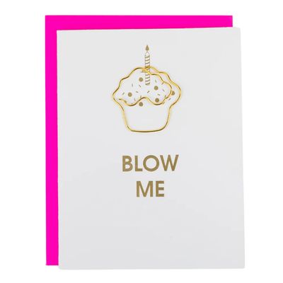 Blow Me - Letterpress  Birthday Card