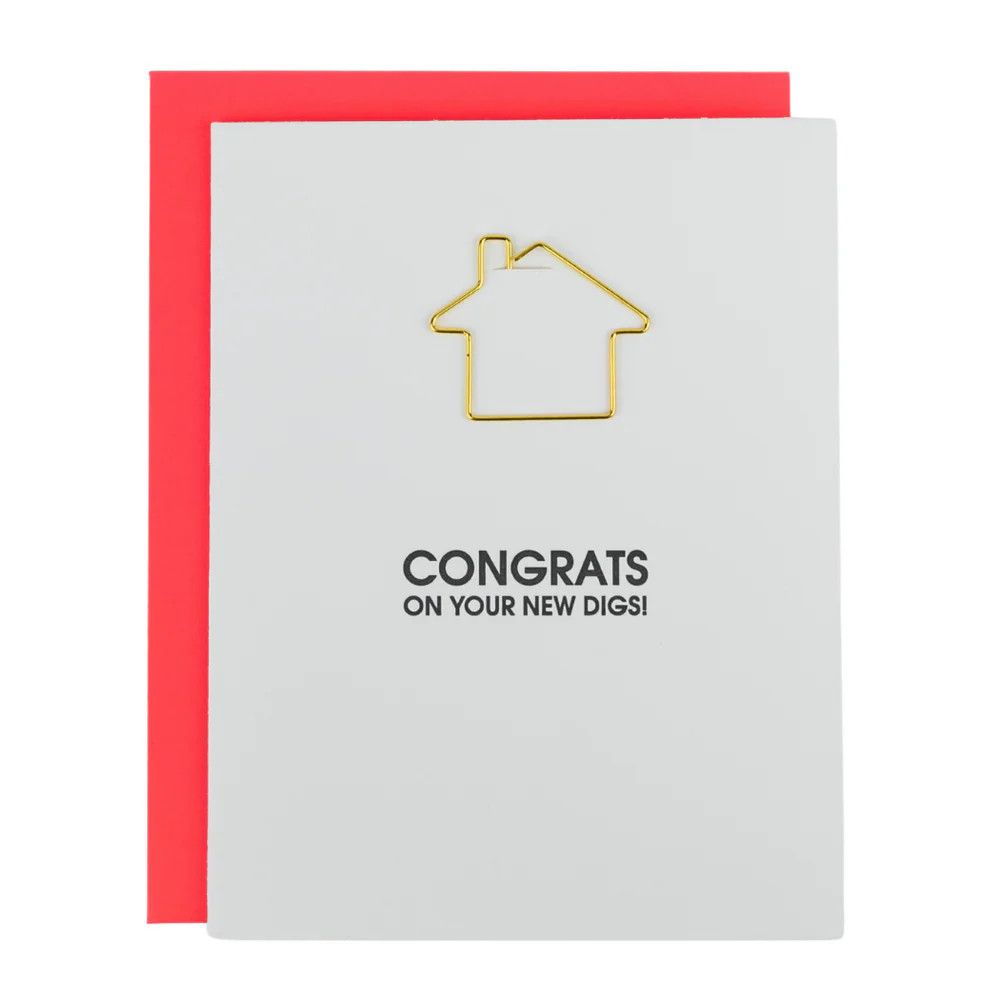 Congrats On Your New Digs -  Letterpress Card