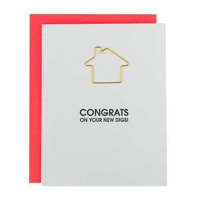 Congrats On Your New Digs -  Letterpress Card
