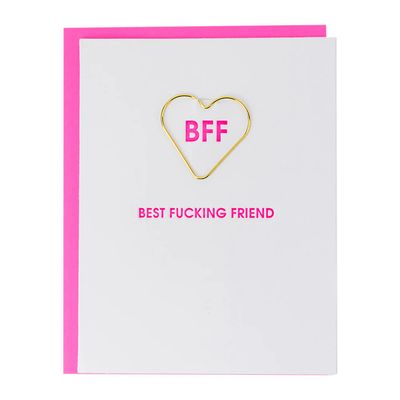 Best Fucking Friend - Paper  Clip Card