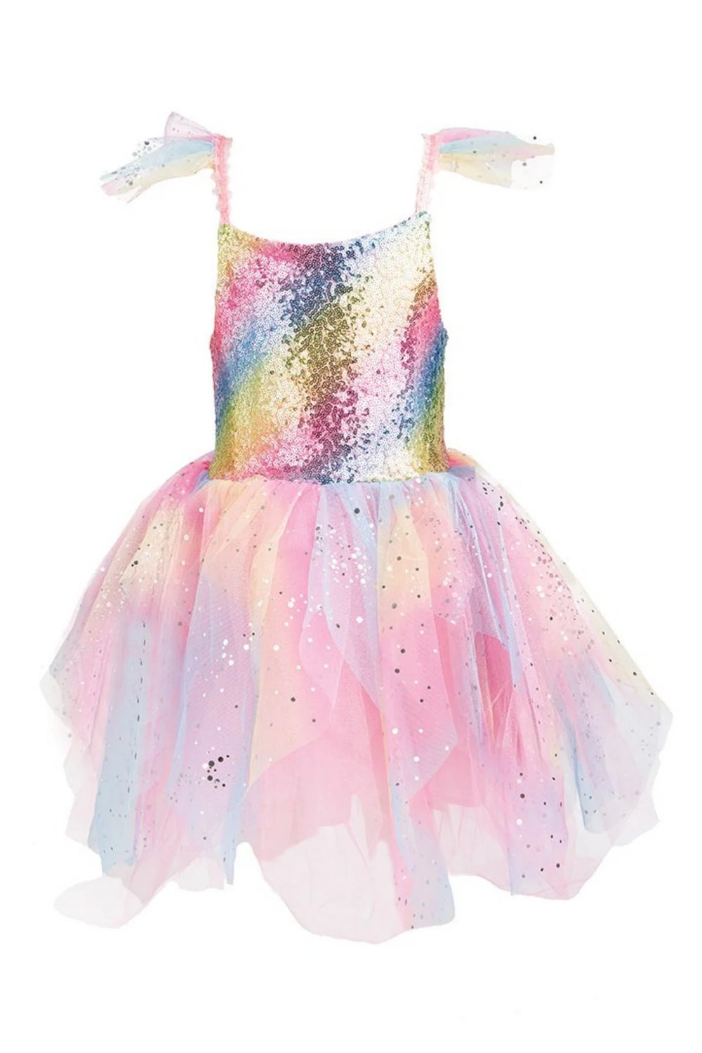 Rainbow Fairy Dress &amp; Wings Multicolor Dress Size 3-4