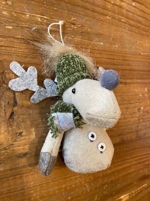 Plush Reindeer Ornament