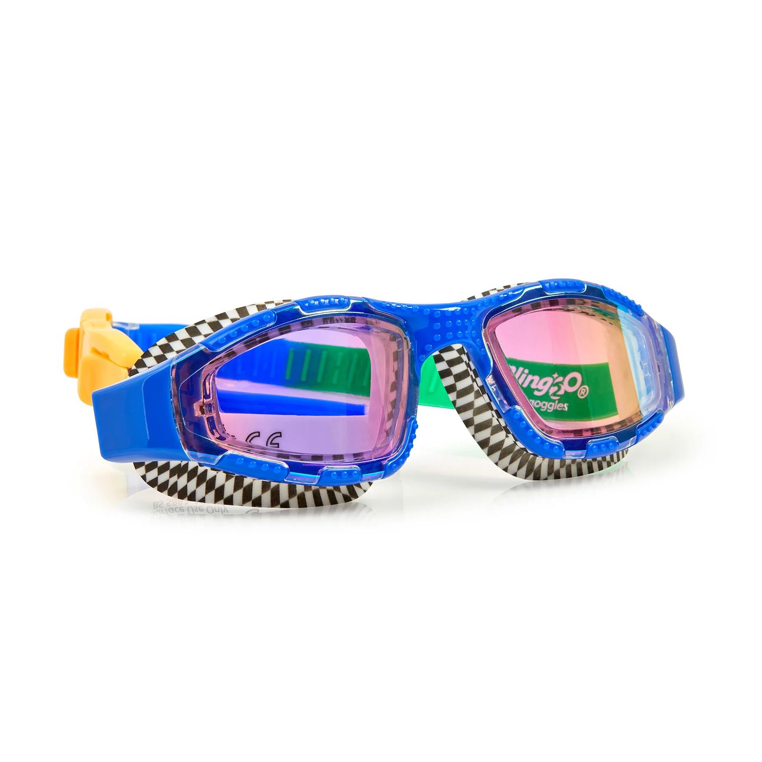 Bling2O Kids Swim Goggles - Street Vibe Back Stroke Blue