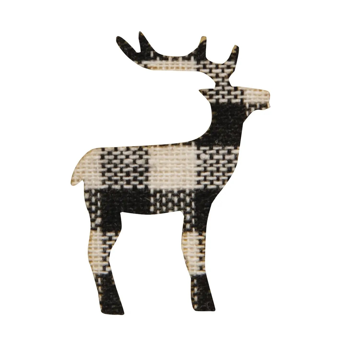 Black/White Plaid Deer