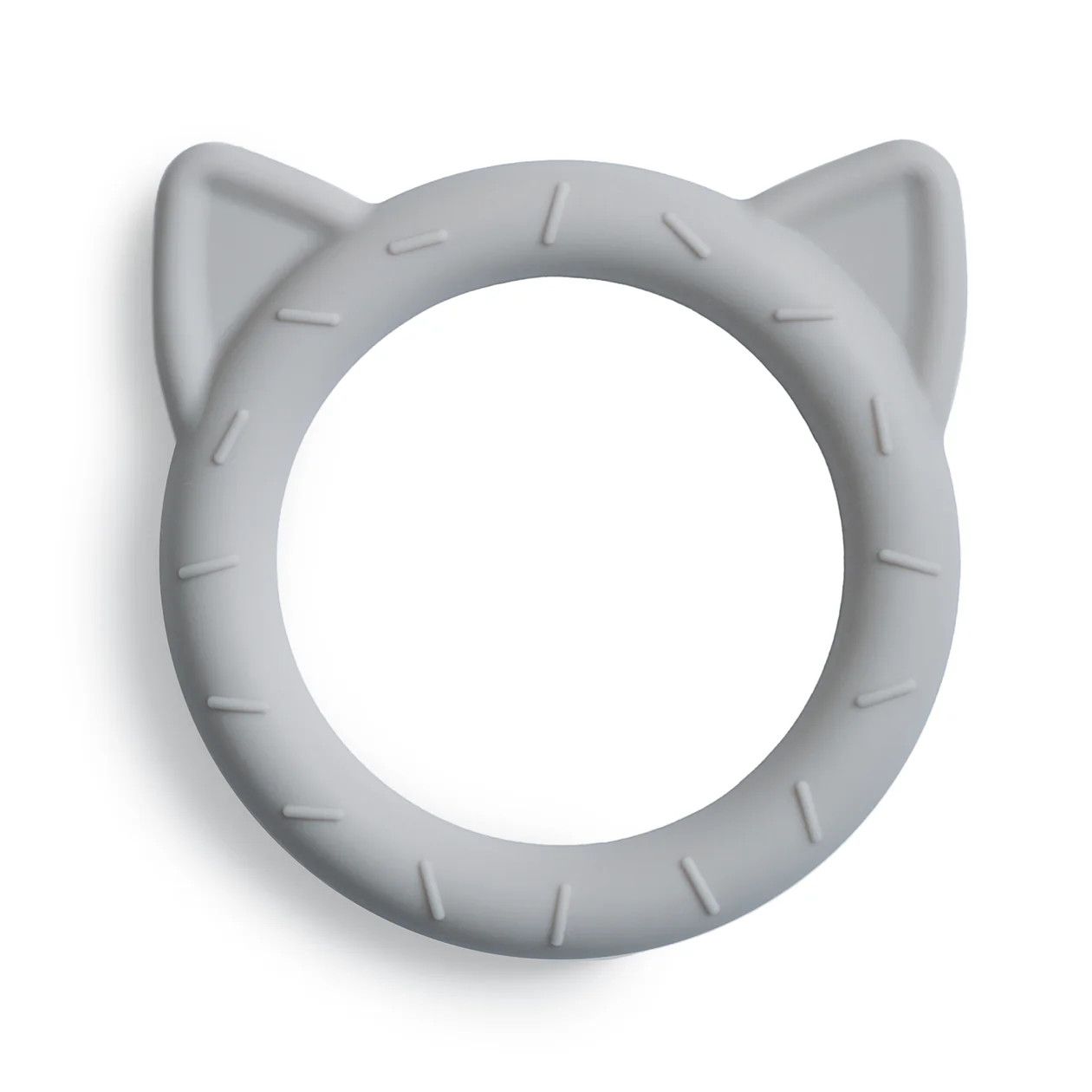 Mushie Cat Teether Ring - Stone