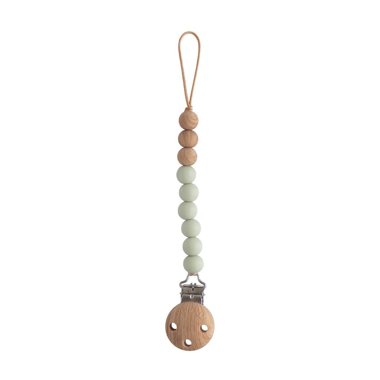 Mushie Silicone Pacifier Clip | Eva - Sage