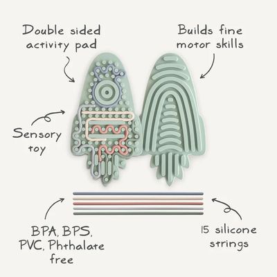 Mushie Silicone Sensory Toy - Rocket
