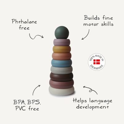 Mushie Stacking Rings Toy - Original