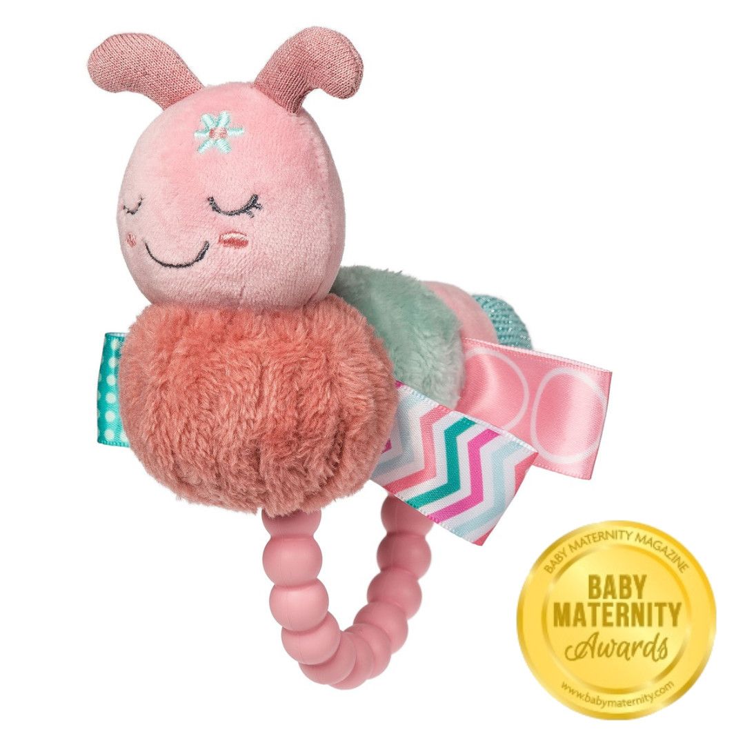 Taggies Camilla Caterpillar Teether Rattle – 6″