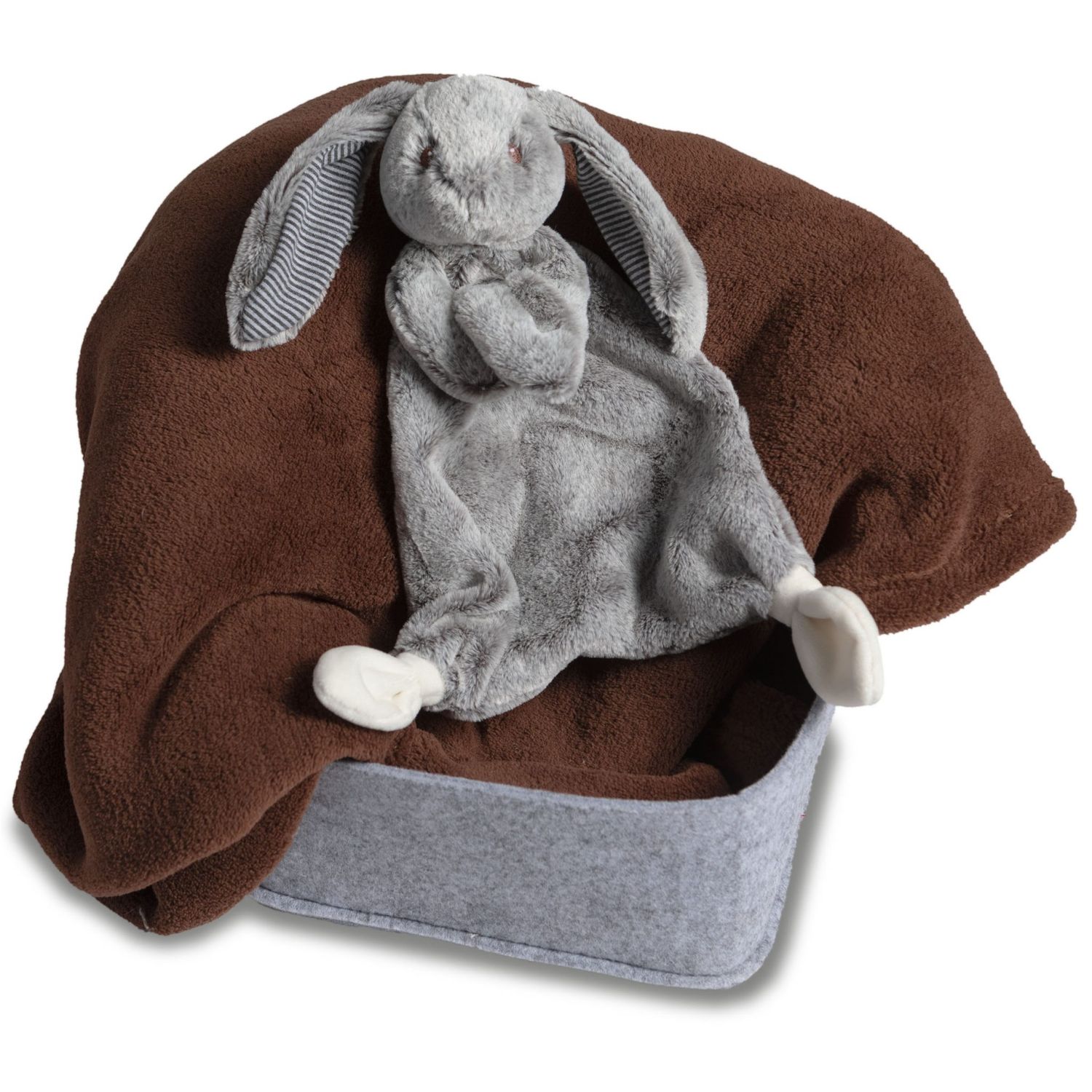 Silky Grey Bunny Lovey – 13″