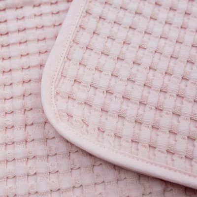Lulujo Waffle Blanket – Ballet Slipper – 40×30″