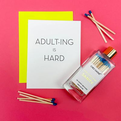 Adulting Is Hard - Everyday Letterpress Greeting Card