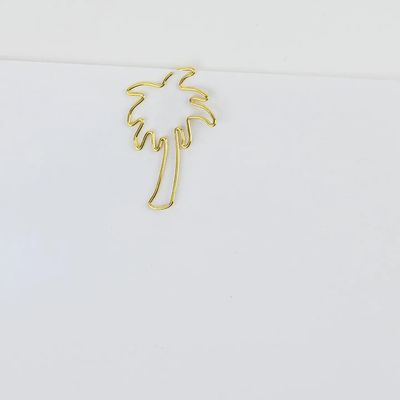 Palm Tree - Unique Gold Plated Paper Clips - Pack of 25