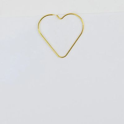 Heart - Unique Gold Plated Paper Clips - Pack of 25