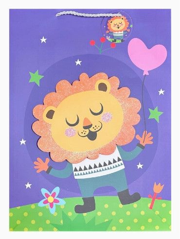 Jumbo Everyday Cute Animals Gift Bag - Lion
