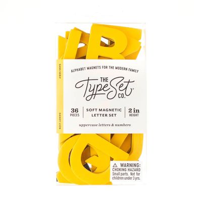 2" 36pc Yellow Magnetic Letters