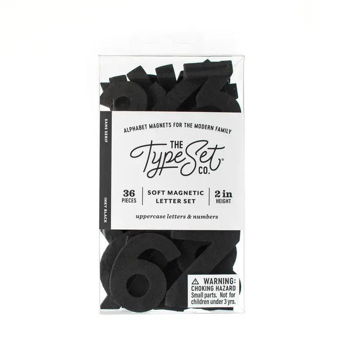 2" 36pc Black Magnetic Letters