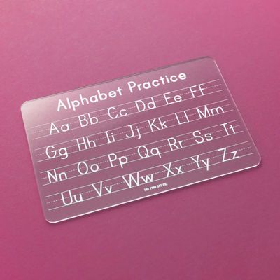 Acrylic Dry-Erase Alphabet Tracing Practice Board