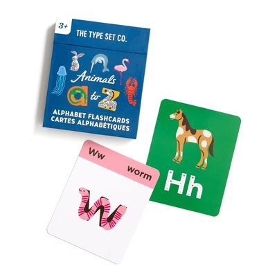 Animals A To Z Alphabet Flashcards