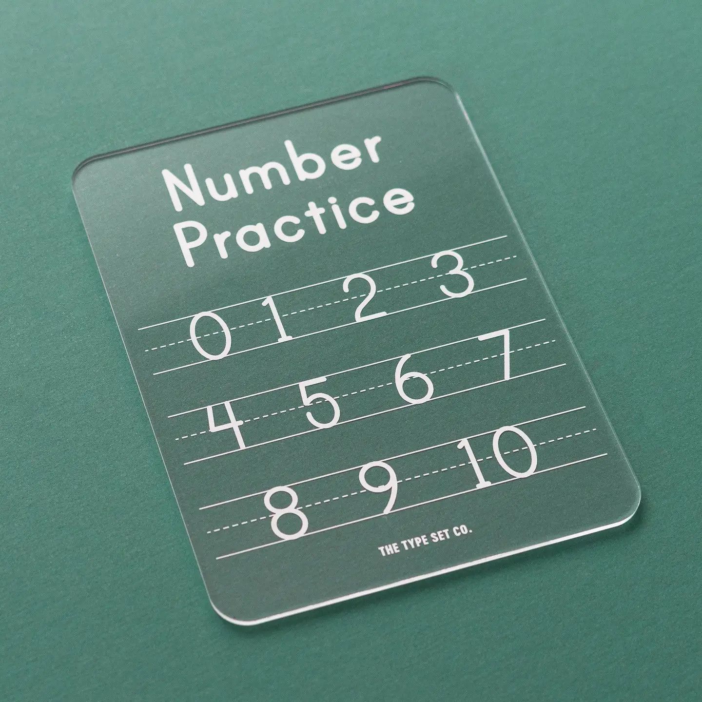 Acrylic Dry-Erase Numbers Tracing Practice Board